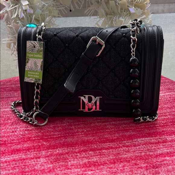 Badgley Mischka Handbags - Badgley Mischka NWT Black Quilted Shoulder or crossbody bag